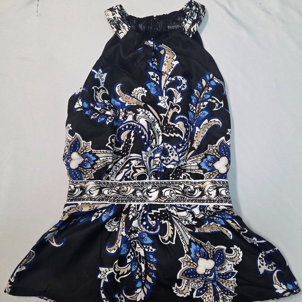 White House Black Market‎ Boho Floral Print Sleeveless Blouse – Size 00